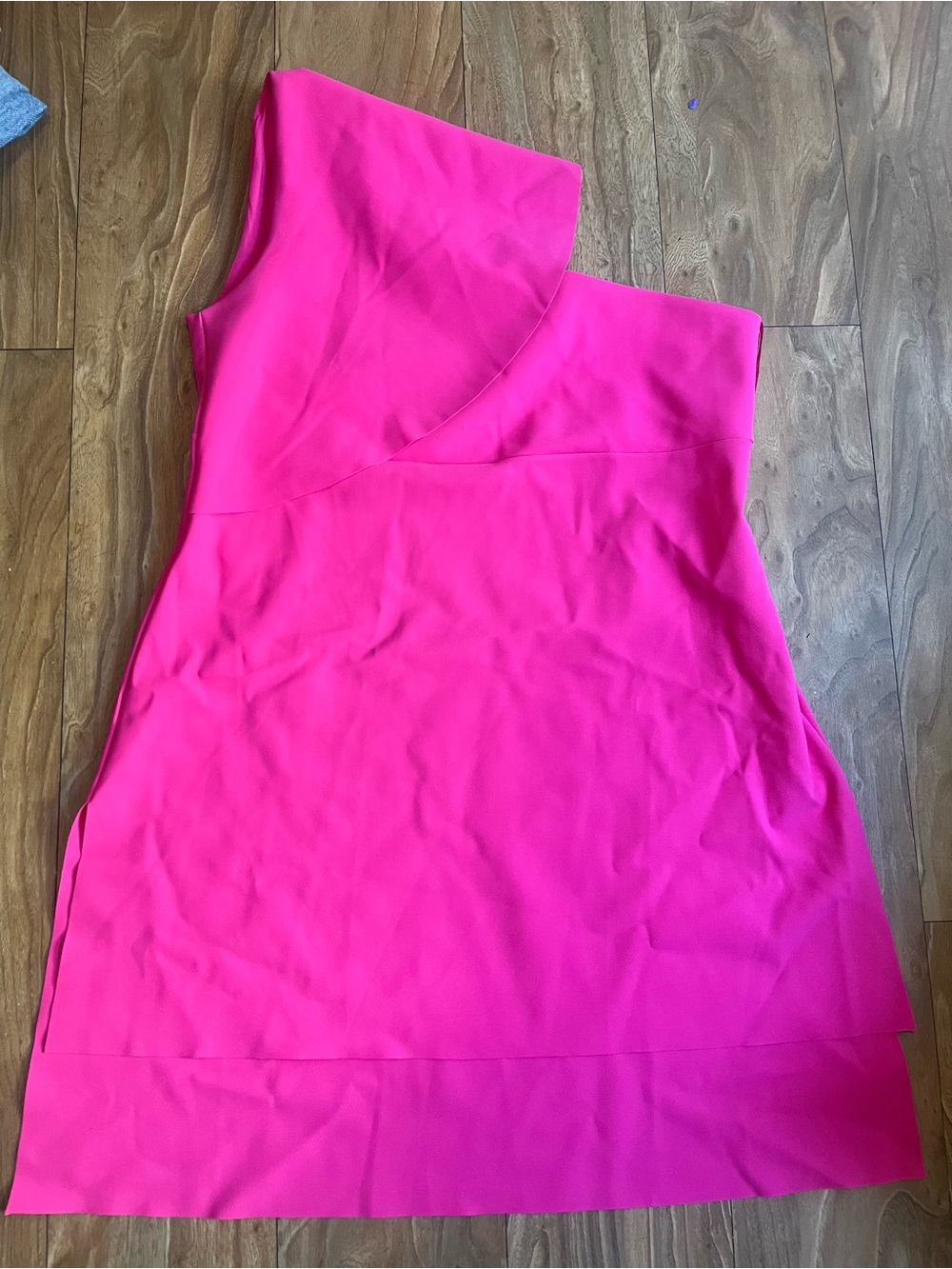 Chiara Boni Hot Pink One-Shoulder Midi Dress